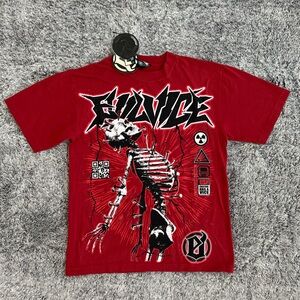 Men’s Evil Vice T-Shirt, Red, QR Scan Says “F Off”, NWT